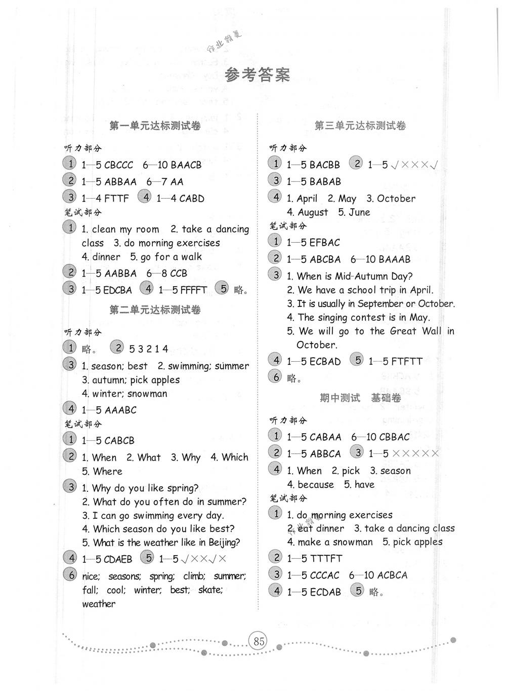 2018年金钥匙小学英语试卷五年级下册人教PEP版金版 第9页