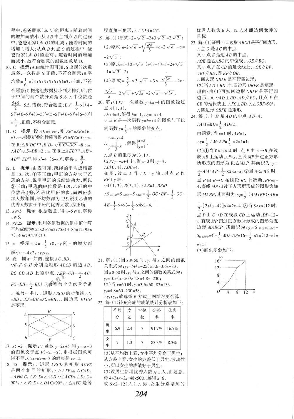 2018年全優(yōu)課堂考點(diǎn)集訓(xùn)與滿分備考八年級(jí)數(shù)學(xué)下冊(cè)人教版 第52頁