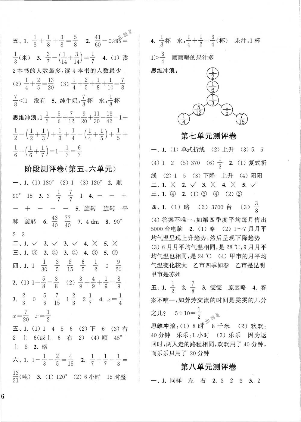 2018年通城學(xué)典小學(xué)全程測(cè)評(píng)卷五年級(jí)數(shù)學(xué)下冊(cè)人教版 第4頁(yè)