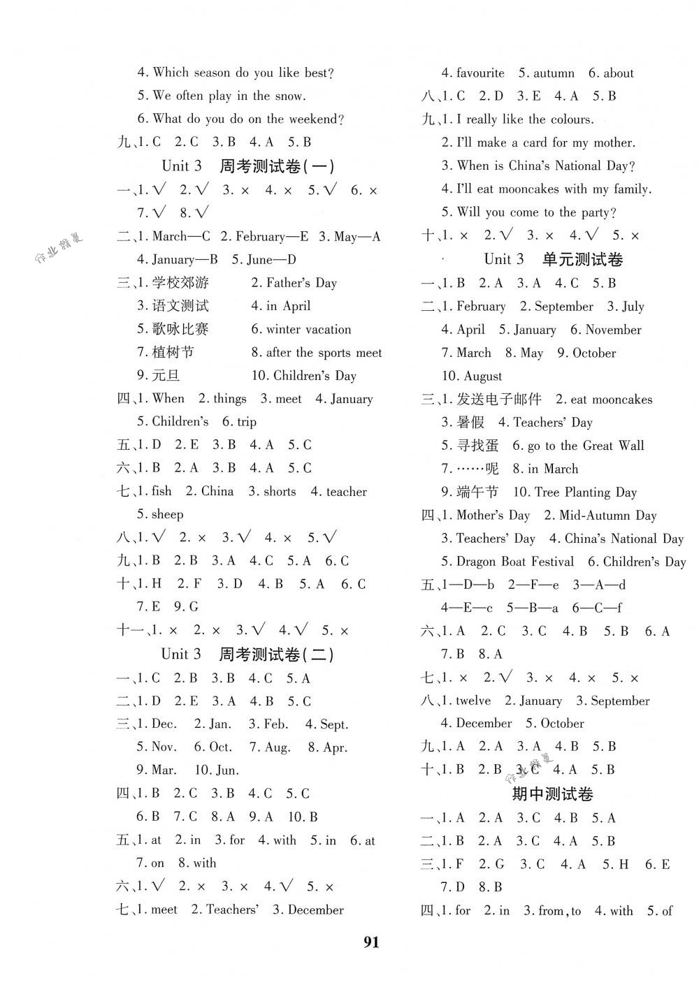 2018年教育世家狀元卷五年級(jí)英語(yǔ)下冊(cè)人教版 第3頁(yè)