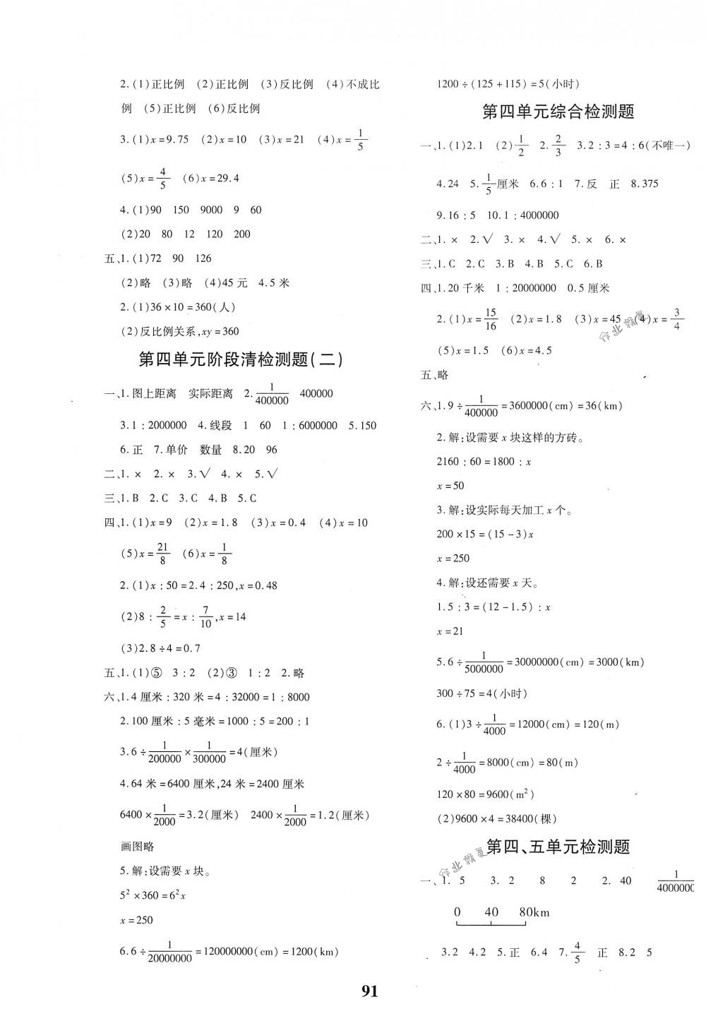 2018年教育世家狀元卷六年級(jí)數(shù)學(xué)下冊(cè)人教版 第3頁