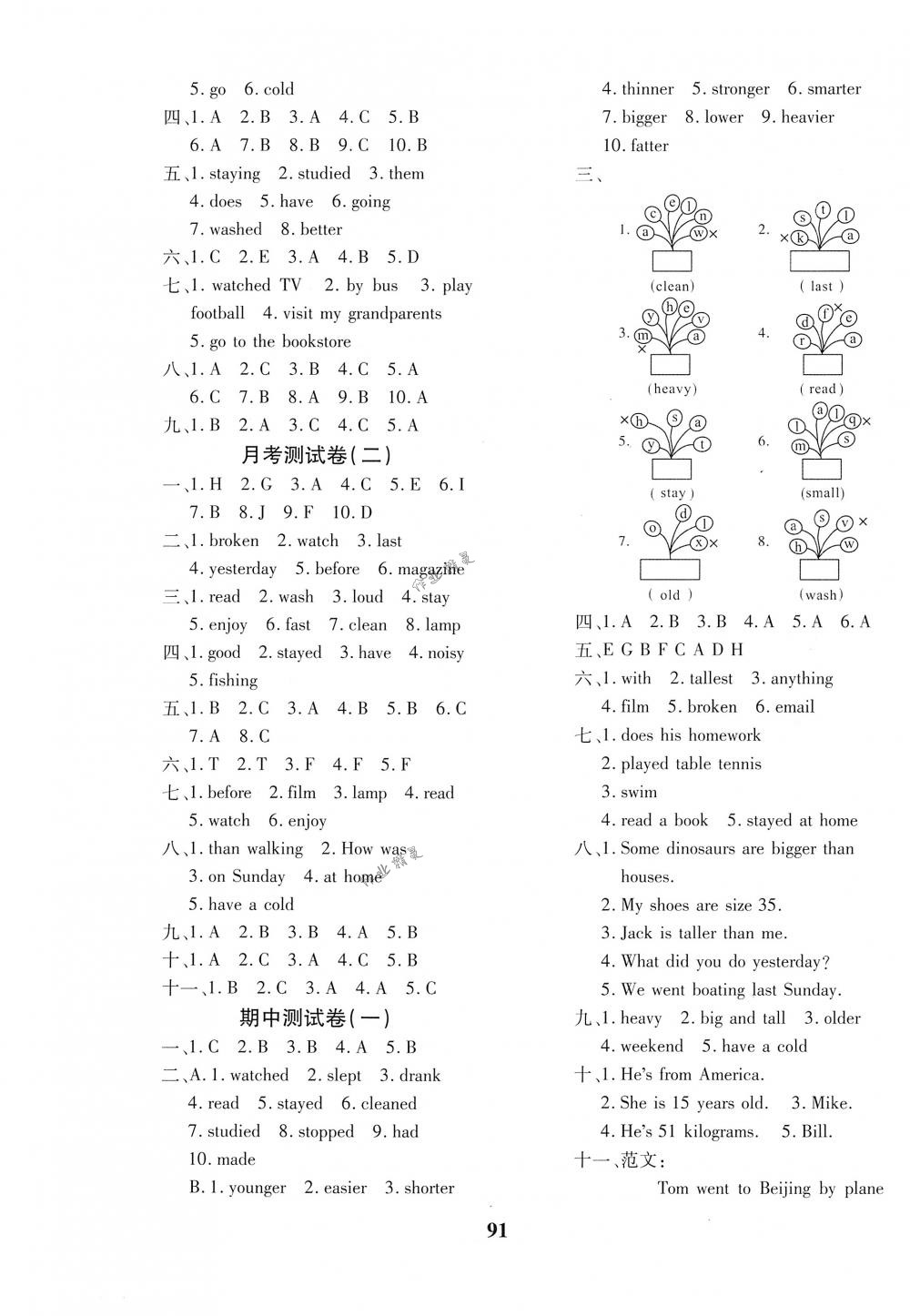 2018年教育世家狀元卷六年級(jí)英語(yǔ)下冊(cè)人教版 第3頁(yè)