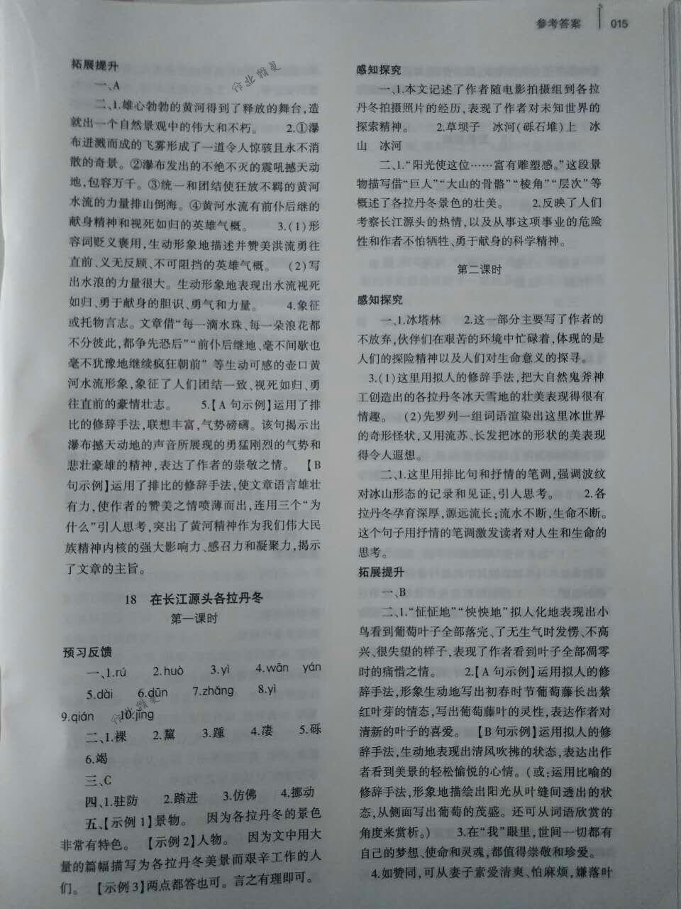 2018年基礎訓練八年級語文下冊人教版大象出版社 第15頁