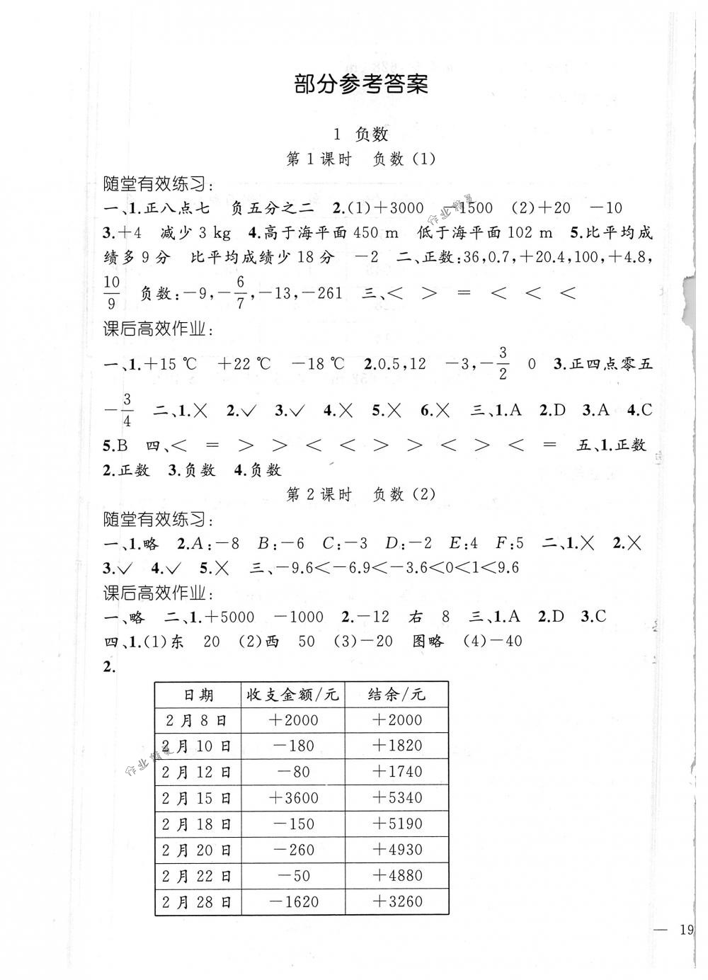 2018年同步輕松練習(xí)六年級數(shù)學(xué)下冊人教版 第1頁