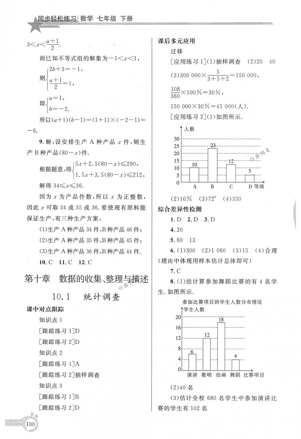 2018年同步轻松练习七年级数学下册人教版 第15页