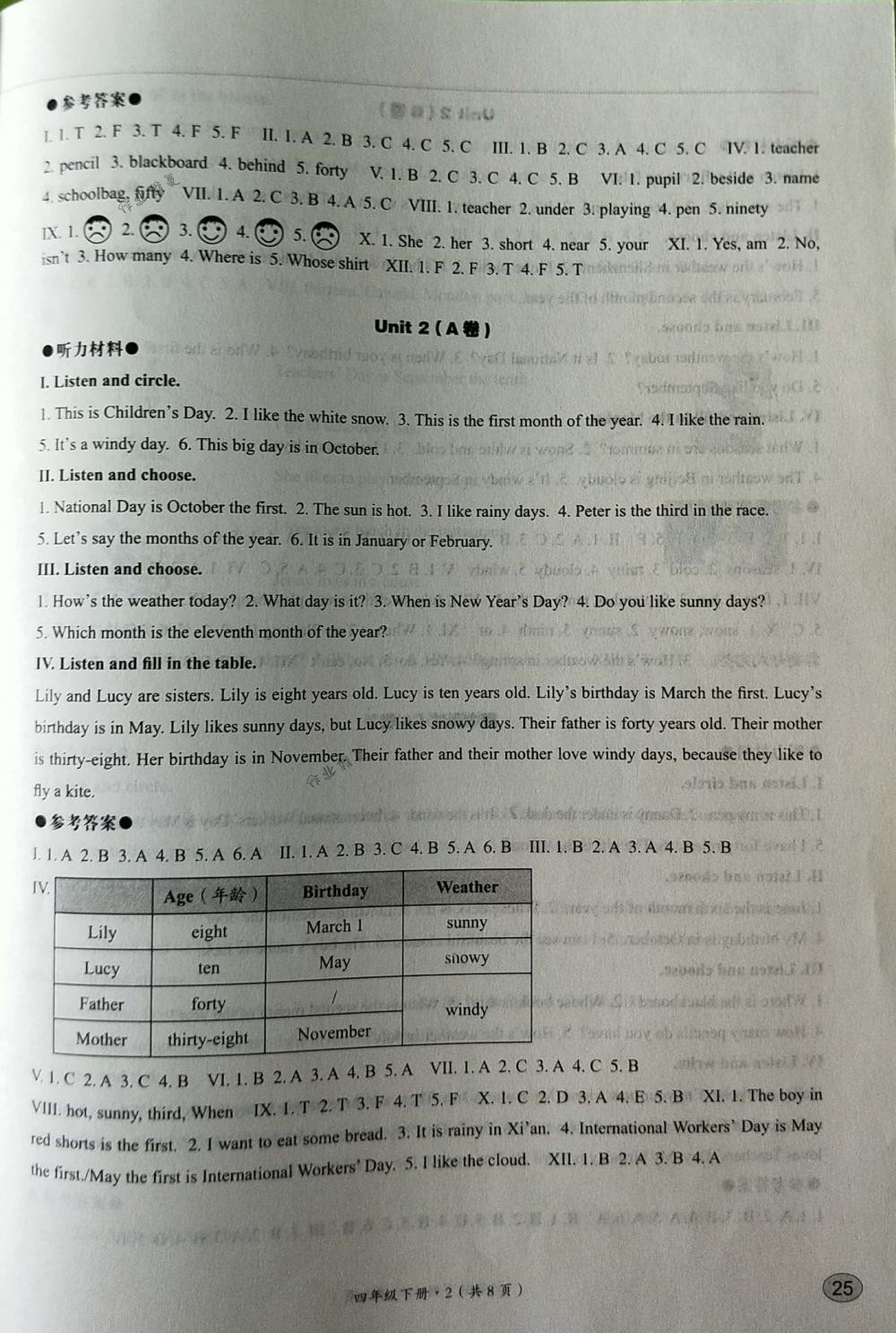 2018年基本功训练四年级英语下册冀教版 第16页