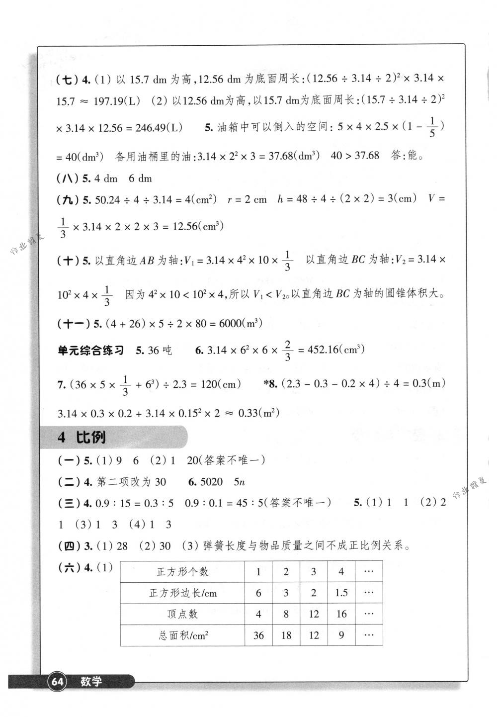 2018年同步練習六年級數(shù)學下冊人教版浙江教育出版社 第2頁