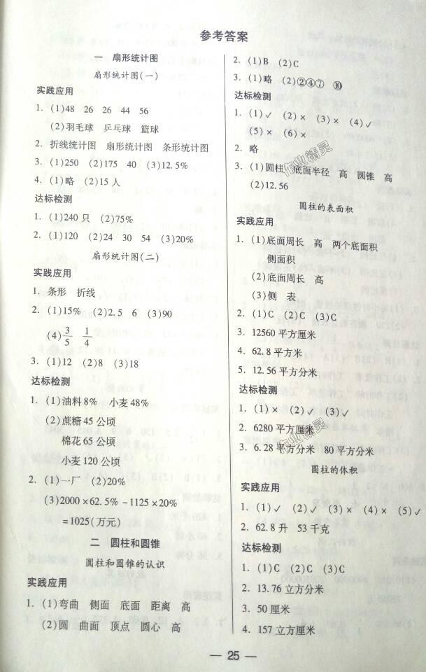 2018年新课标两导两练高效学案六年级数学下册凤凰版 第1页