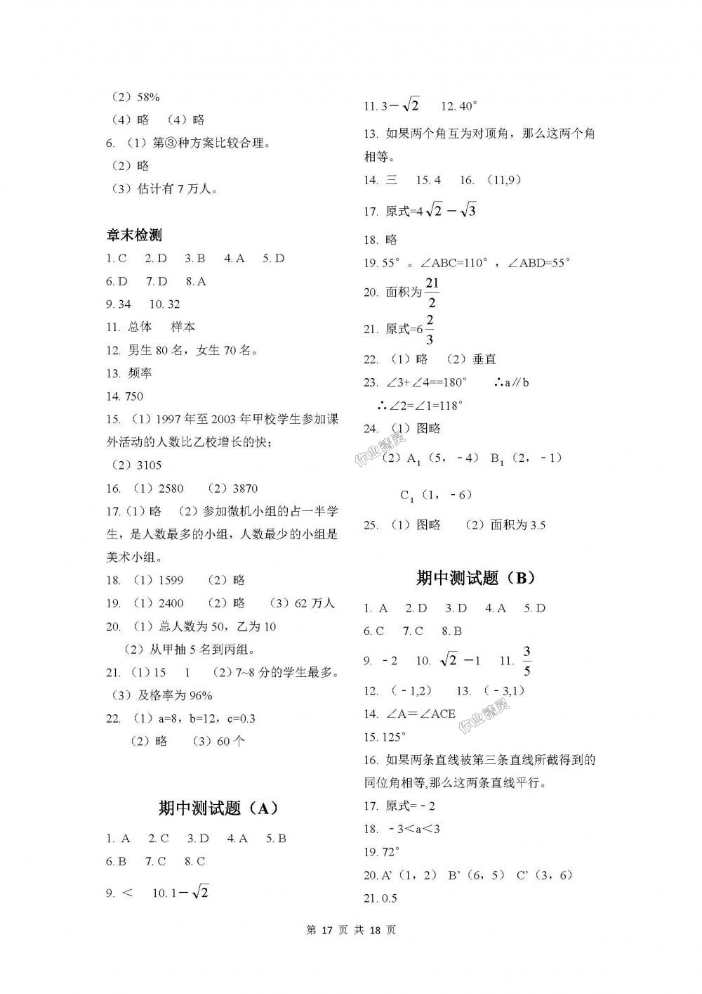 2018年學(xué)習(xí)之友七年級(jí)數(shù)學(xué)下冊(cè)人教版 第17頁(yè)