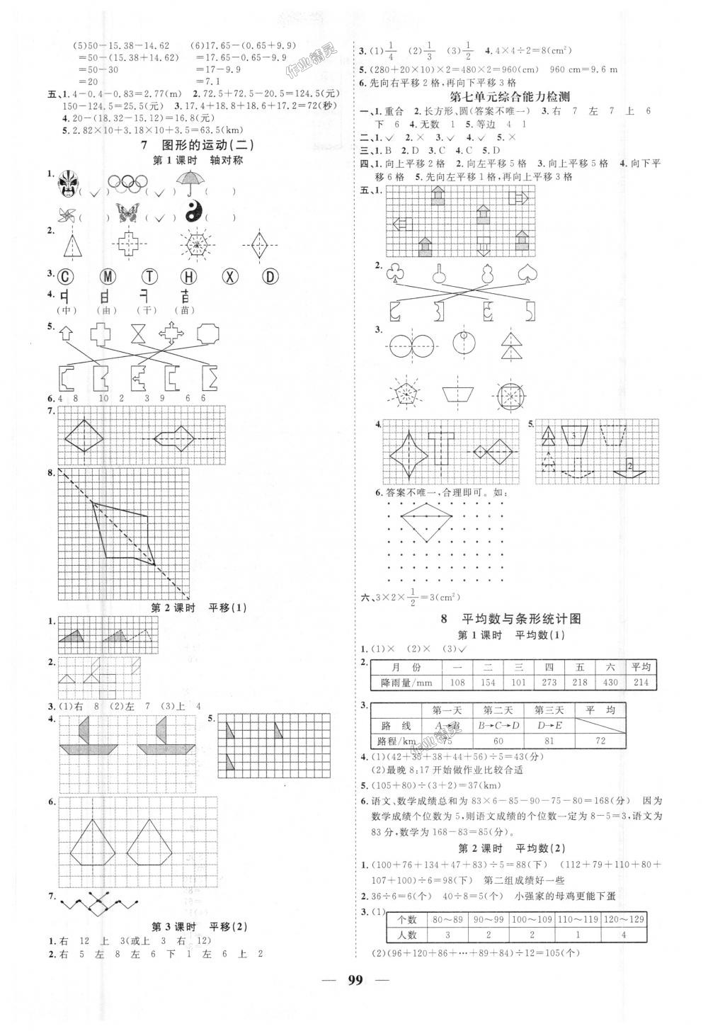 2018年陽光同學(xué)課時優(yōu)化作業(yè)四年級數(shù)學(xué)下冊人教版 第7頁