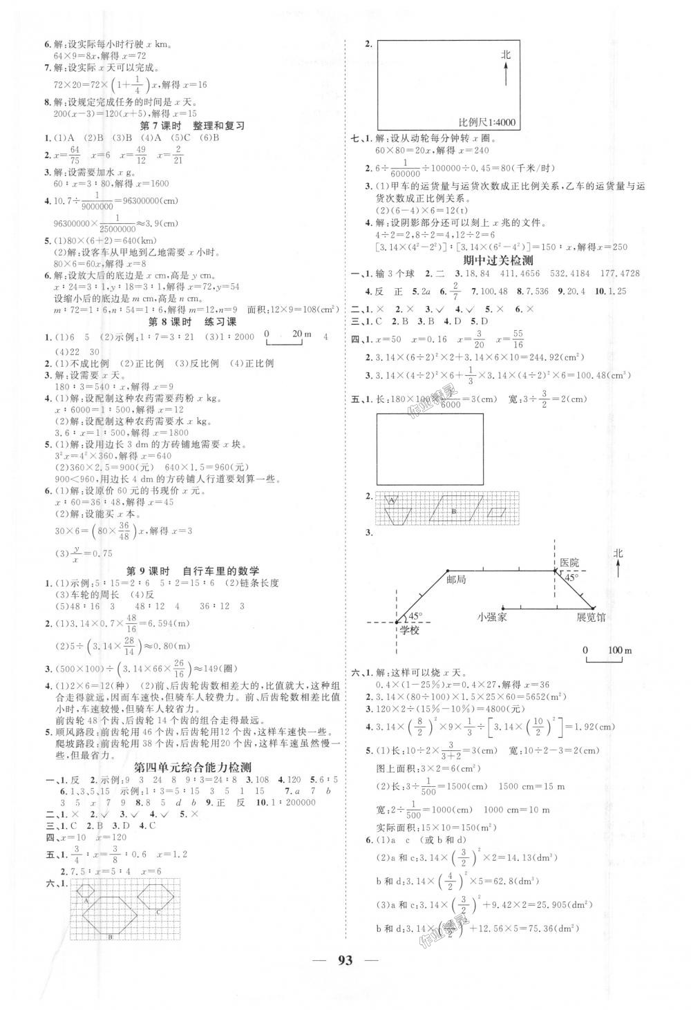 2018年阳光同学课时优化作业六年级数学下册人教版 第5页