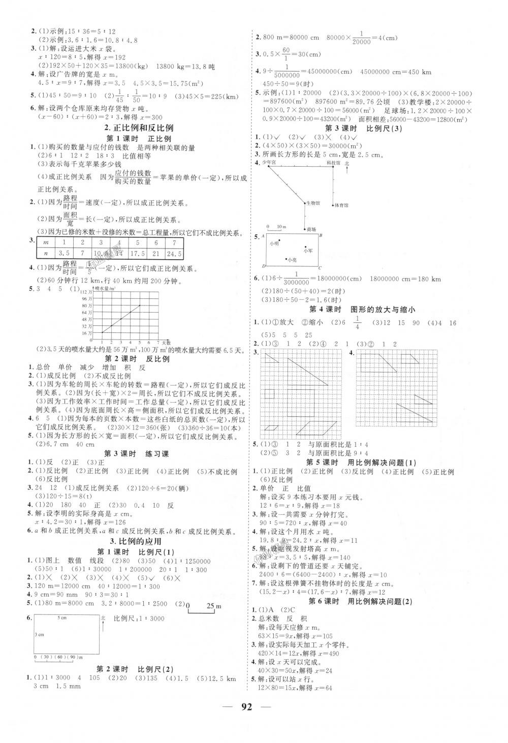 2018年阳光同学课时优化作业六年级数学下册人教版 第4页