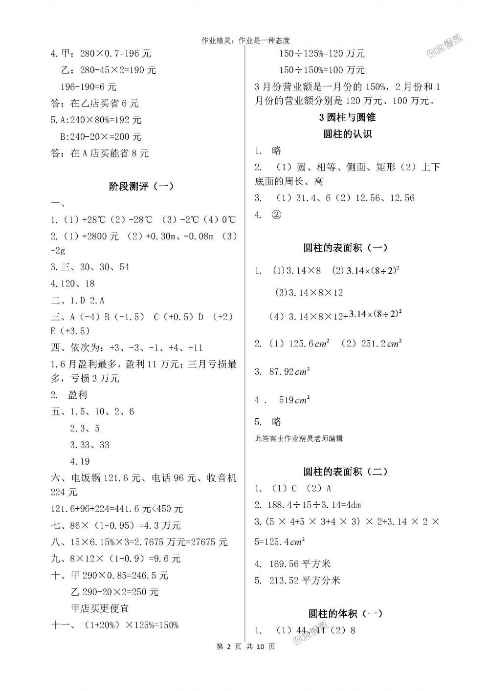 2018年小學(xué)生學(xué)習(xí)指導(dǎo)叢書六年級(jí)數(shù)學(xué)下冊(cè)人教版 第2頁(yè)