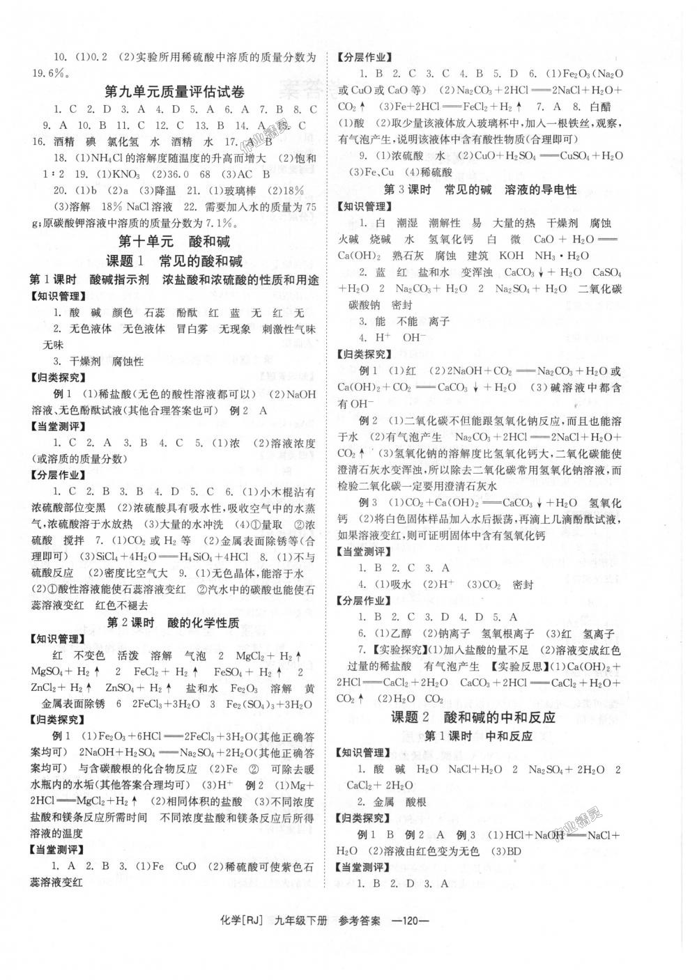 2018年全效学习九年级化学下册人教版 第4页