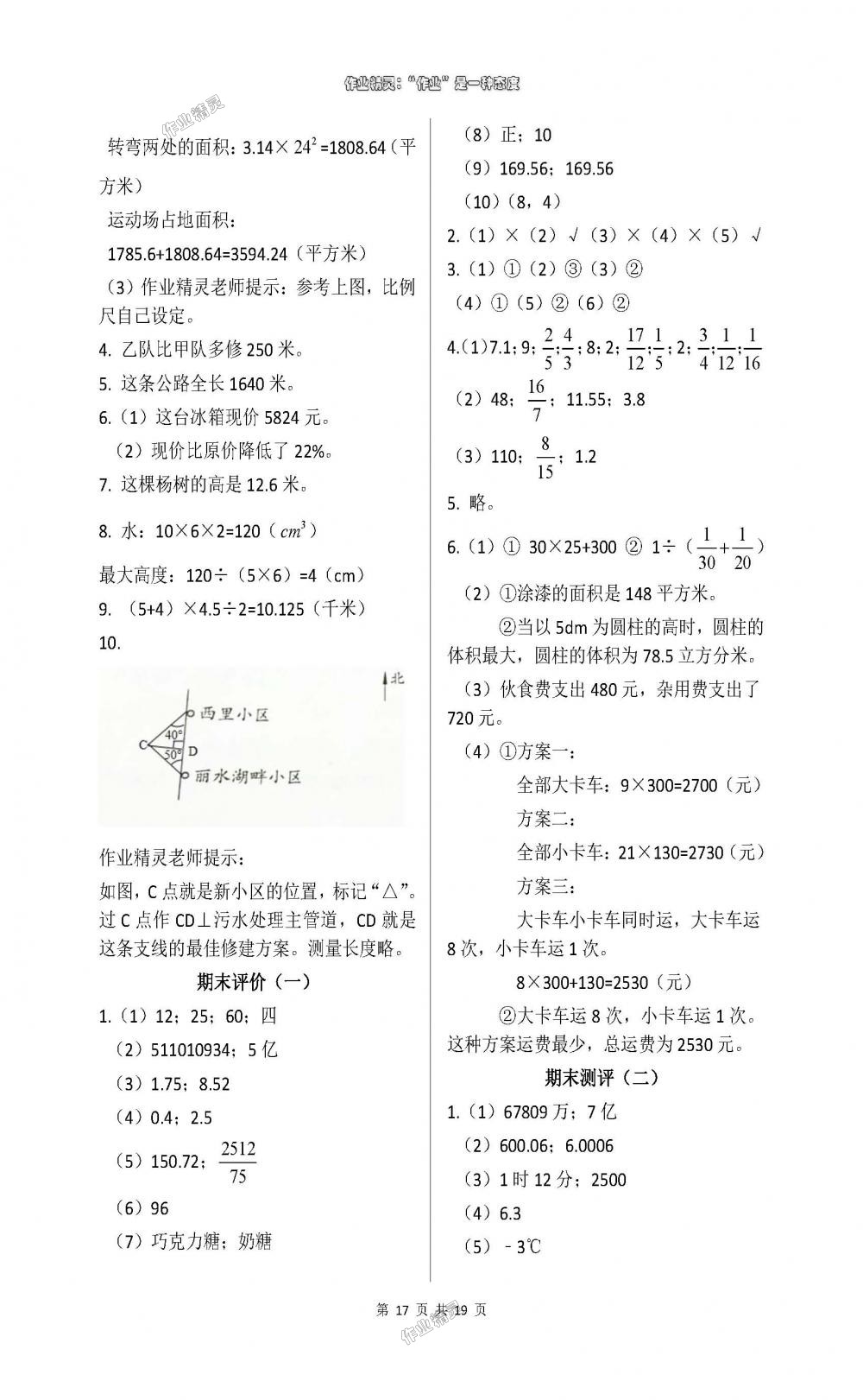 2018年數(shù)學(xué)學(xué)習(xí)與鞏固六年級下冊人教版 第17頁