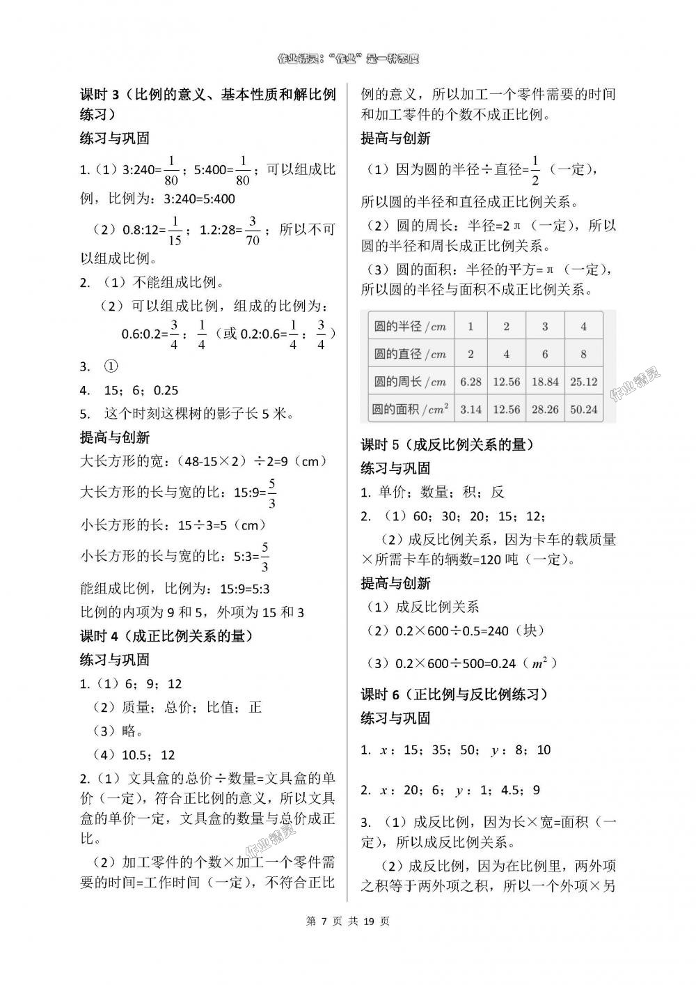 2018年數(shù)學(xué)學(xué)習(xí)與鞏固六年級下冊人教版 第7頁