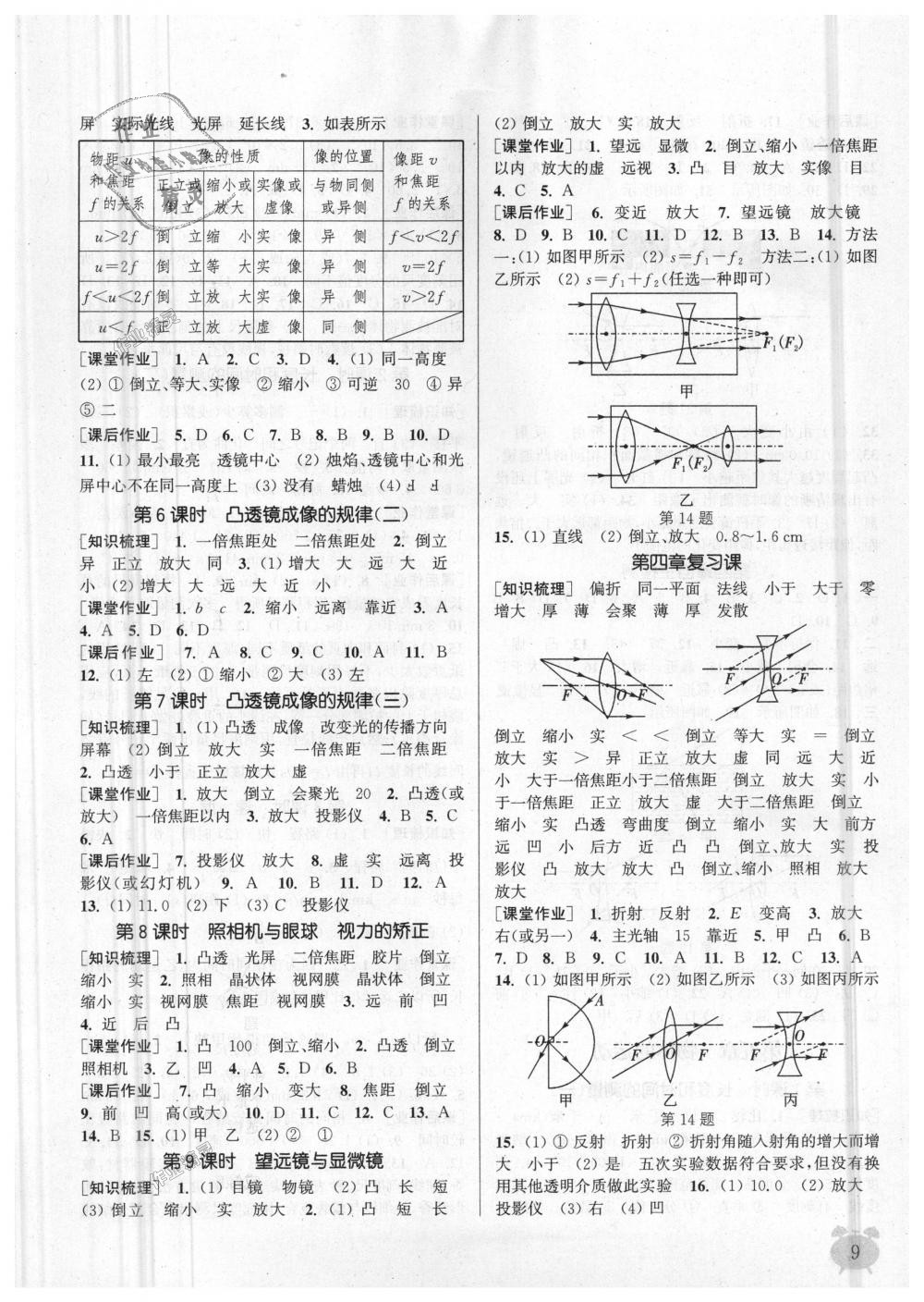 2018年通城學(xué)典課時(shí)作業(yè)本八年級(jí)物理上冊(cè)蘇科版江蘇專用 第9頁(yè)