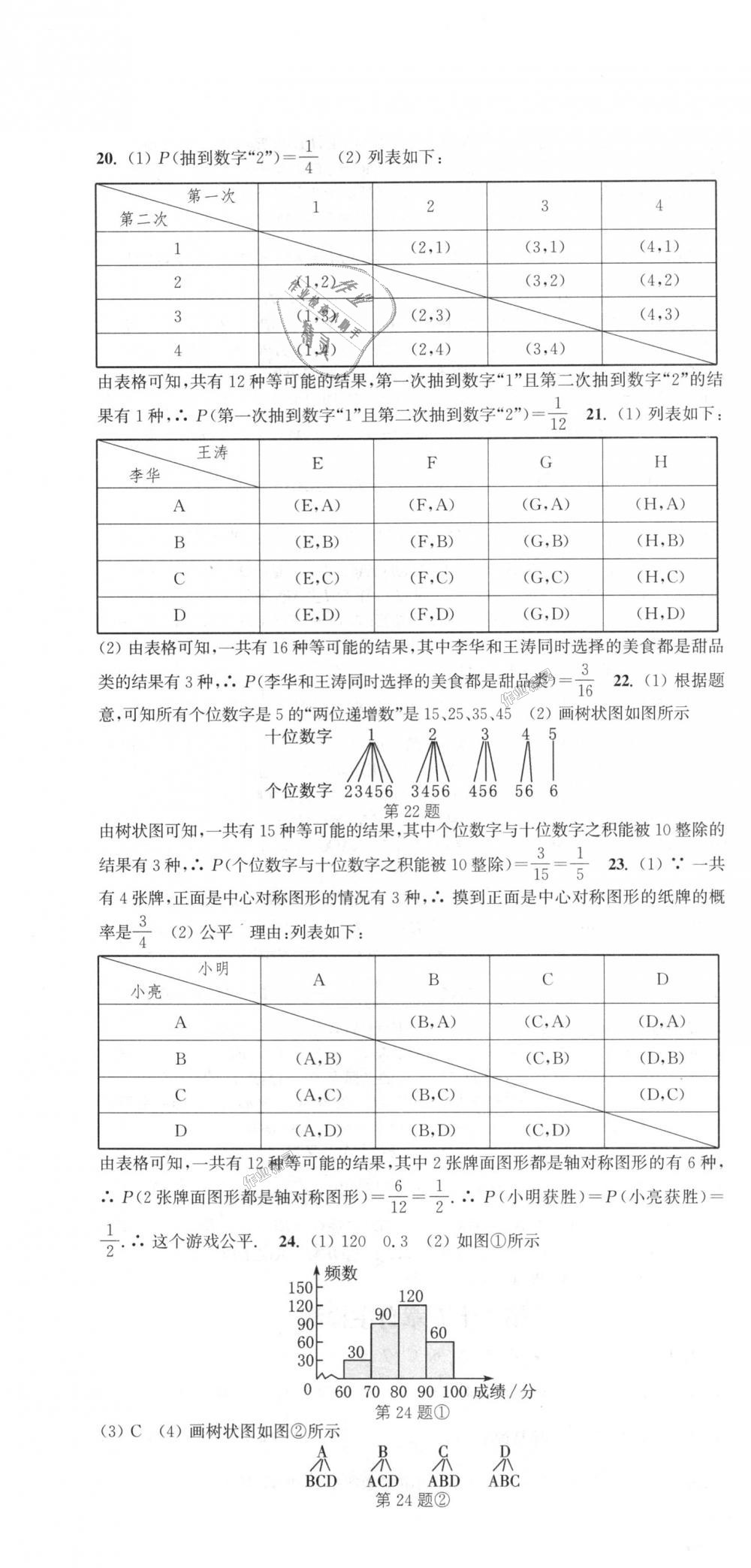 2018年通城學典課時作業(yè)本九年級數(shù)學上冊人教版 第40頁