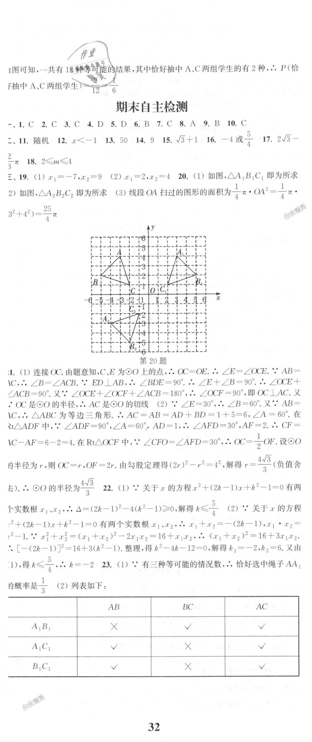 2018年通城學(xué)典課時(shí)作業(yè)本九年級(jí)數(shù)學(xué)上冊(cè)人教版 第41頁(yè)