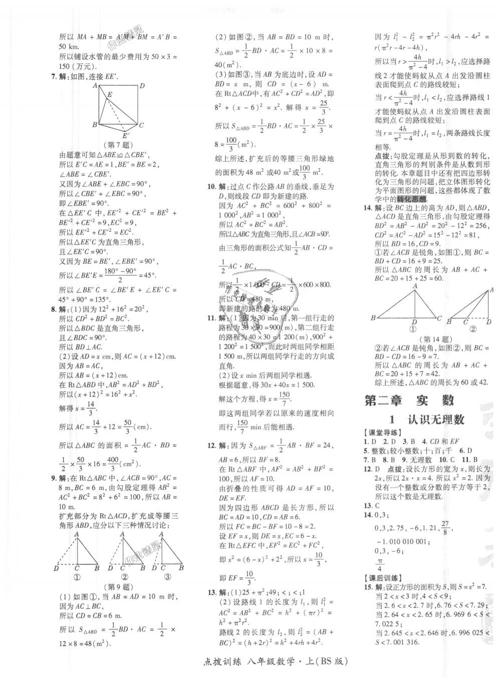 2018年点拨训练八年级数学上册北师大版 第5页