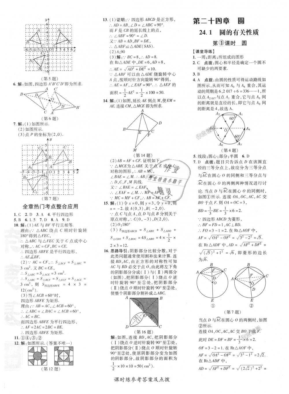 2018年点拨训练九年级数学上册人教版 第23页