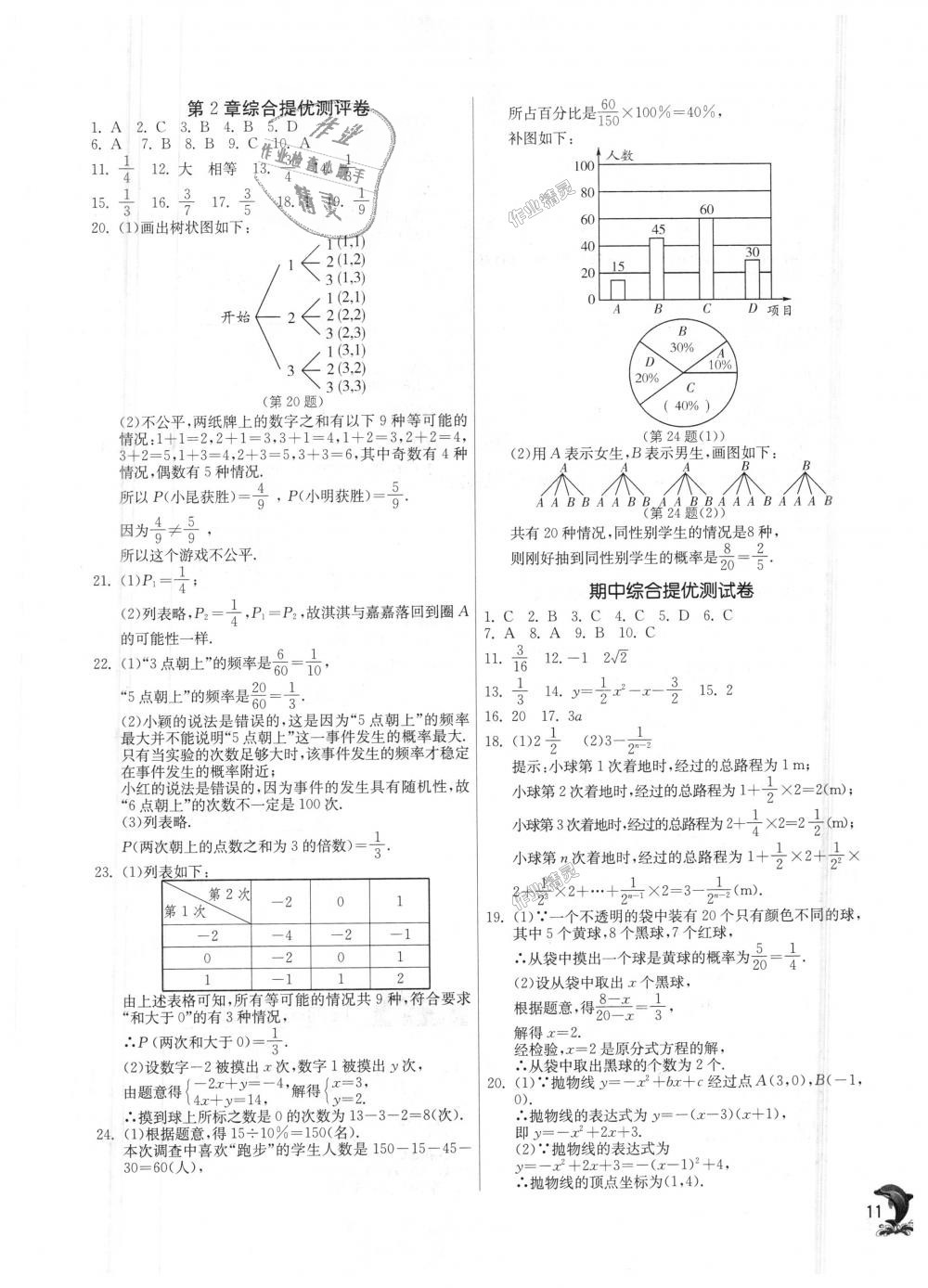 2018年實(shí)驗(yàn)班提優(yōu)訓(xùn)練九年級(jí)數(shù)學(xué)上冊(cè)浙教版 第11頁(yè)