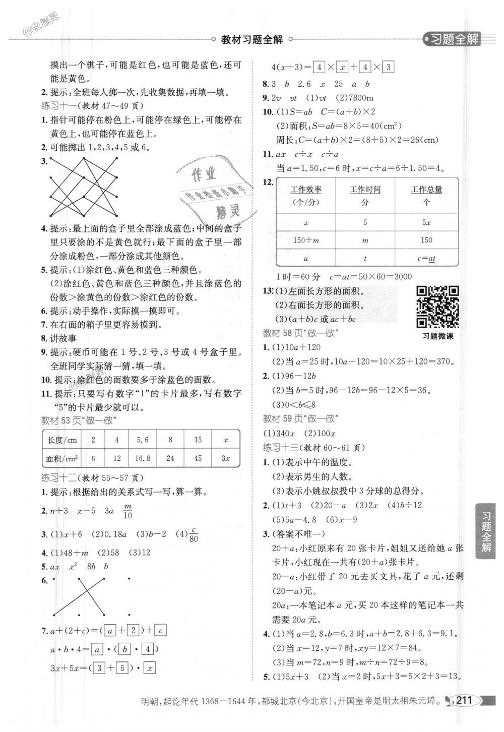 2018年小学教材全解五年级数学上册人教版 第20页