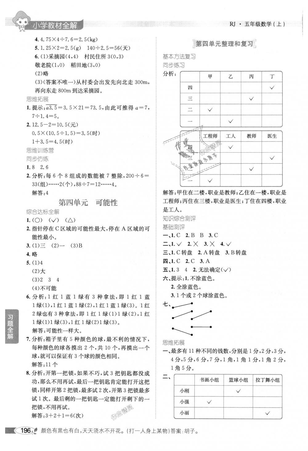 2018年小學(xué)教材全解五年級數(shù)學(xué)上冊人教版 第5頁