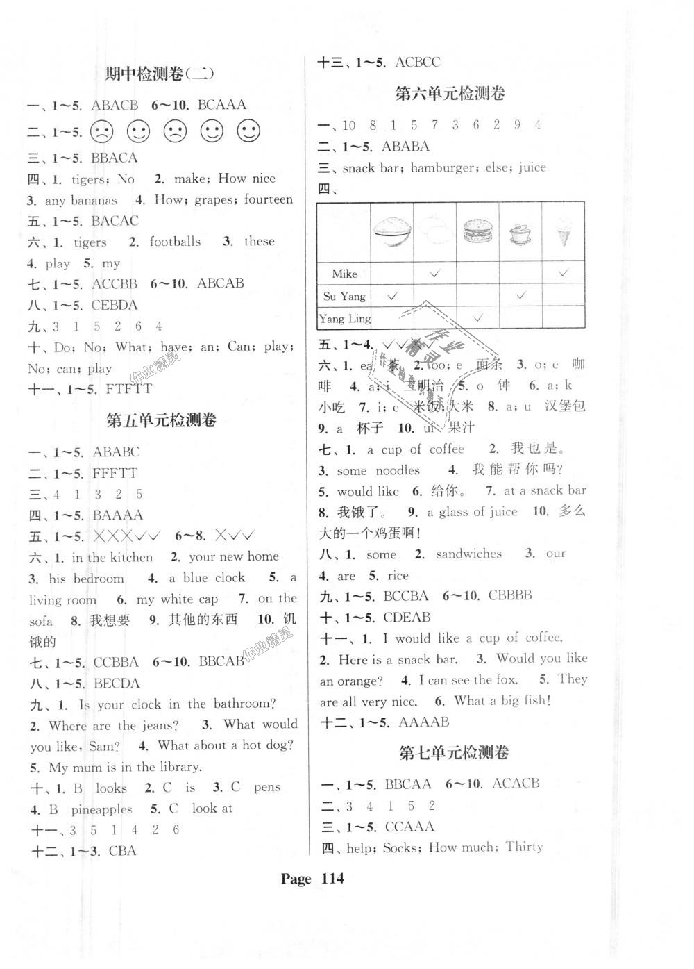 2018年通城学典课时新体验四年级英语上册译林版 第14页