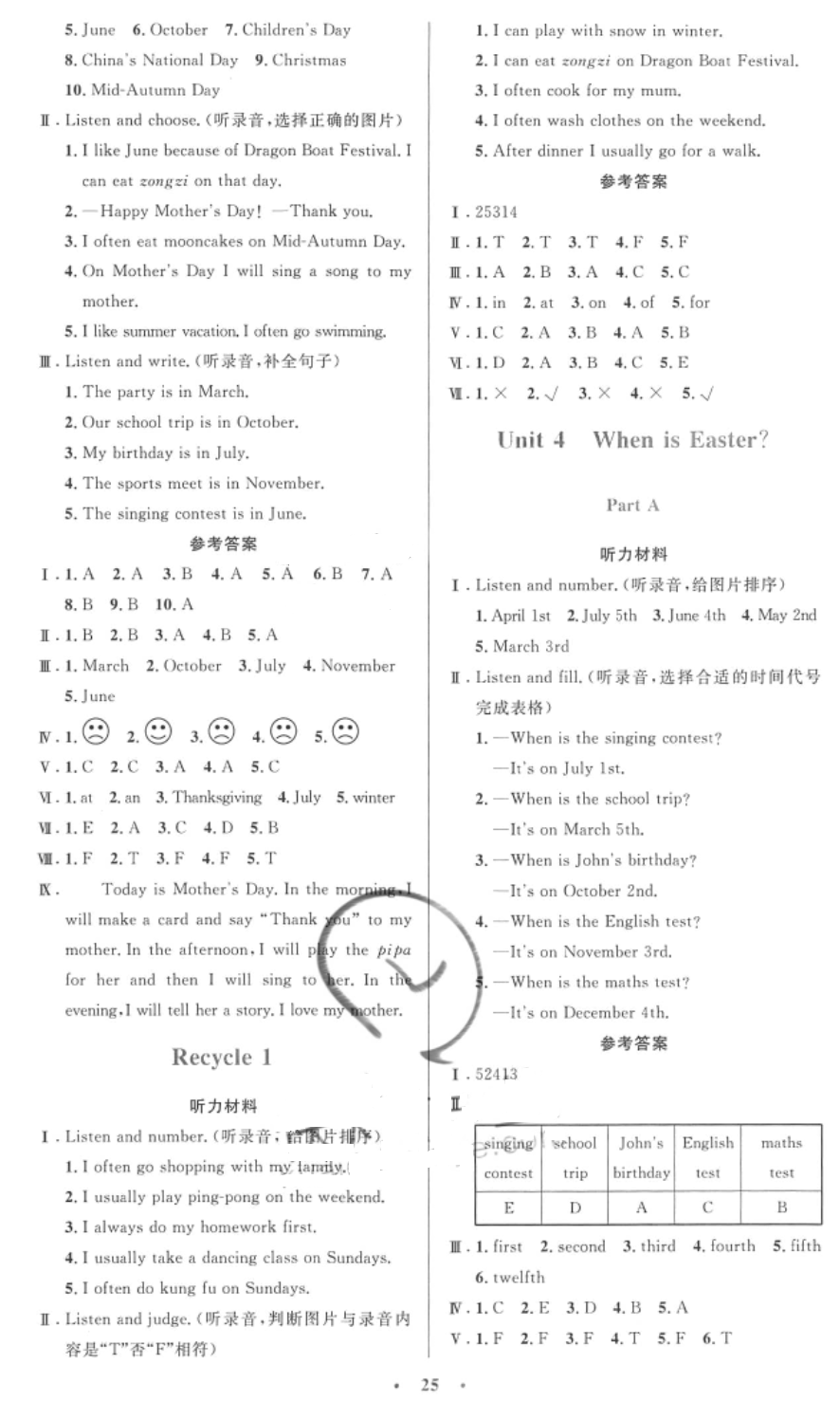 2018年小學(xué)同步測(cè)控優(yōu)化設(shè)計(jì)五年級(jí)英語(yǔ)下冊(cè)人教PEP版 第5頁(yè)