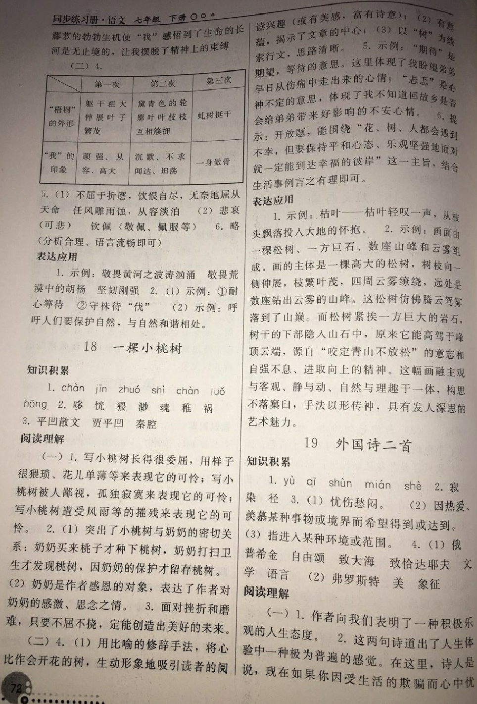 2018年同步練習冊七年級語文下冊人教版人民教育出版社 第10頁