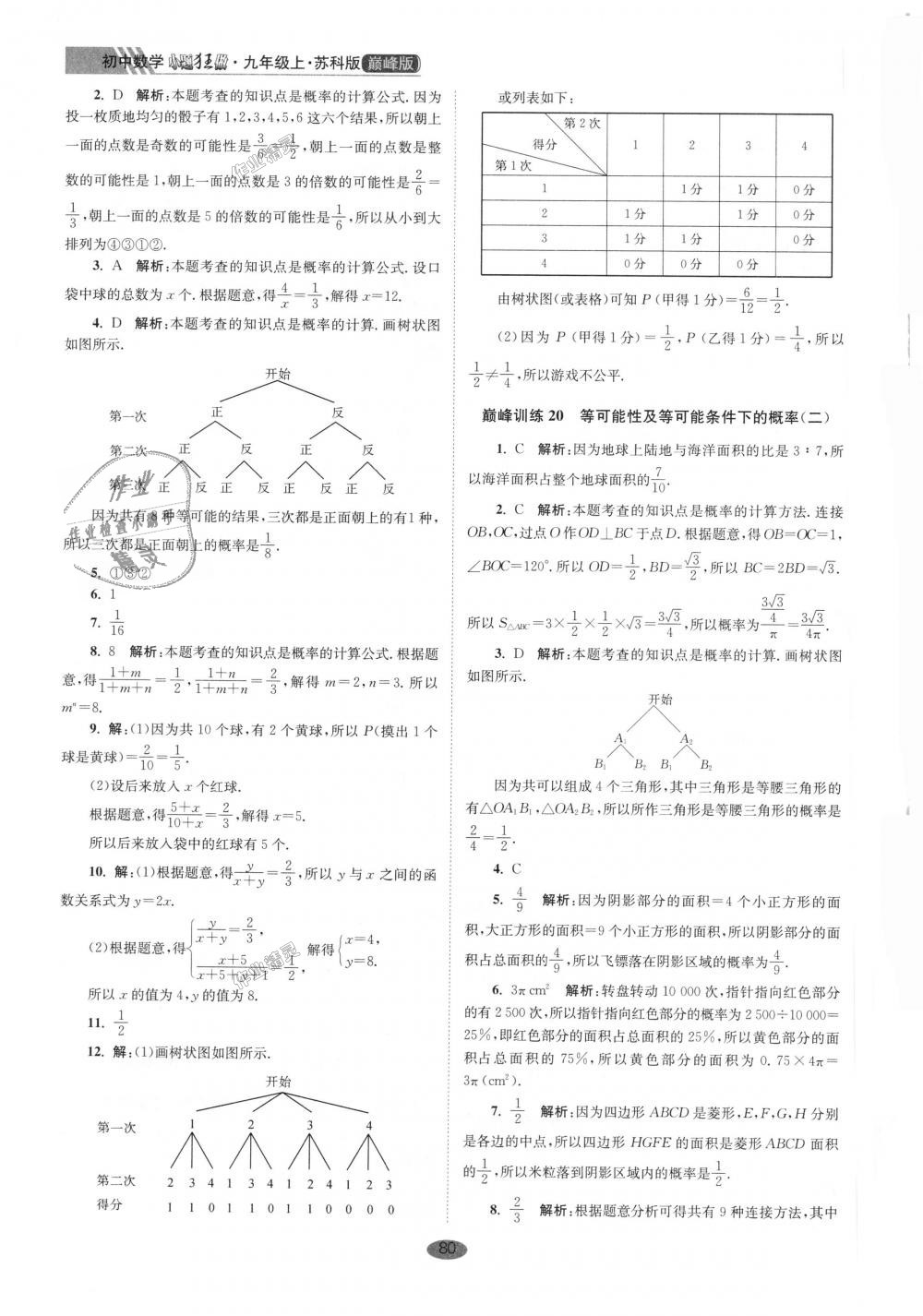 2018年初中數(shù)學(xué)小題狂做九年級(jí)上冊蘇科版巔峰版 第20頁