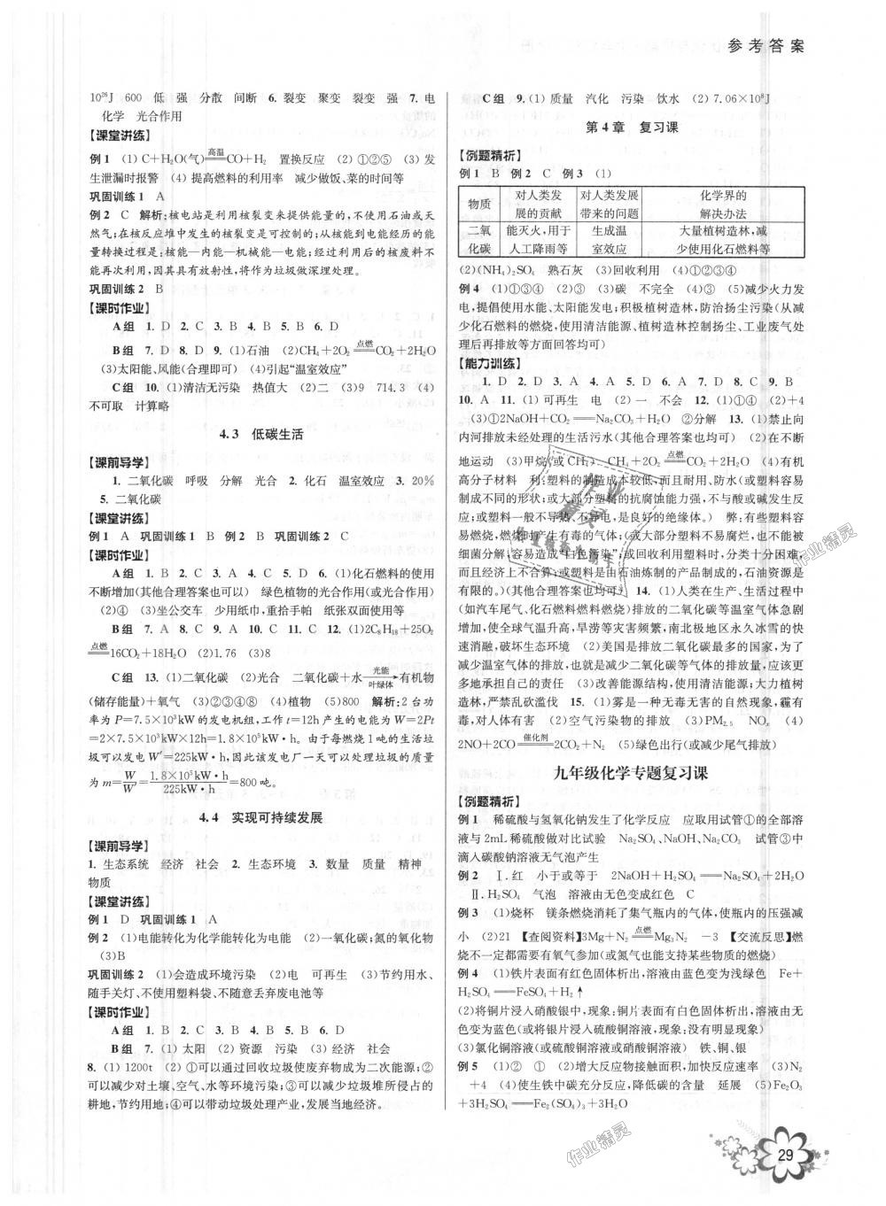 2018年初中新學(xué)案優(yōu)化與提高九年級科學(xué)全一冊浙教版 第29頁