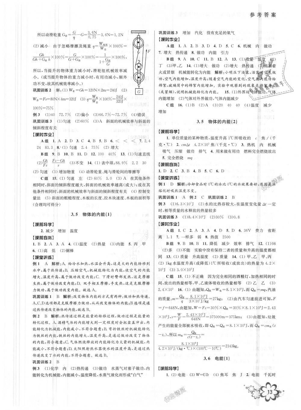 2018年初中新學案優(yōu)化與提高九年級科學全一冊浙教版 第13頁