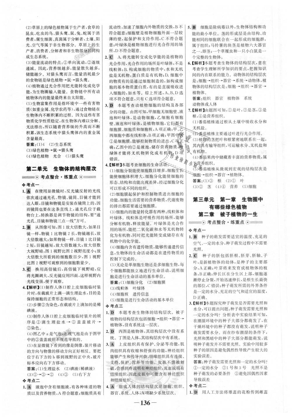 2018年世紀(jì)金榜金榜學(xué)案七年級生物上冊人教版 第20頁