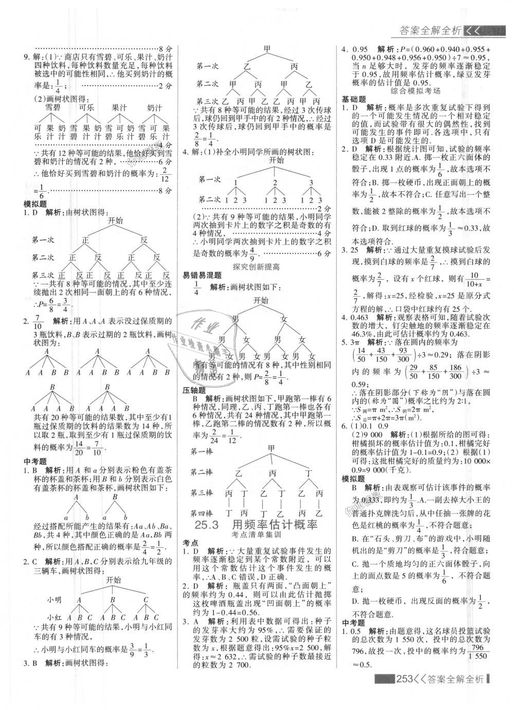 2018年考點集訓(xùn)與滿分備考九年級數(shù)學(xué)上冊人教版 第61頁