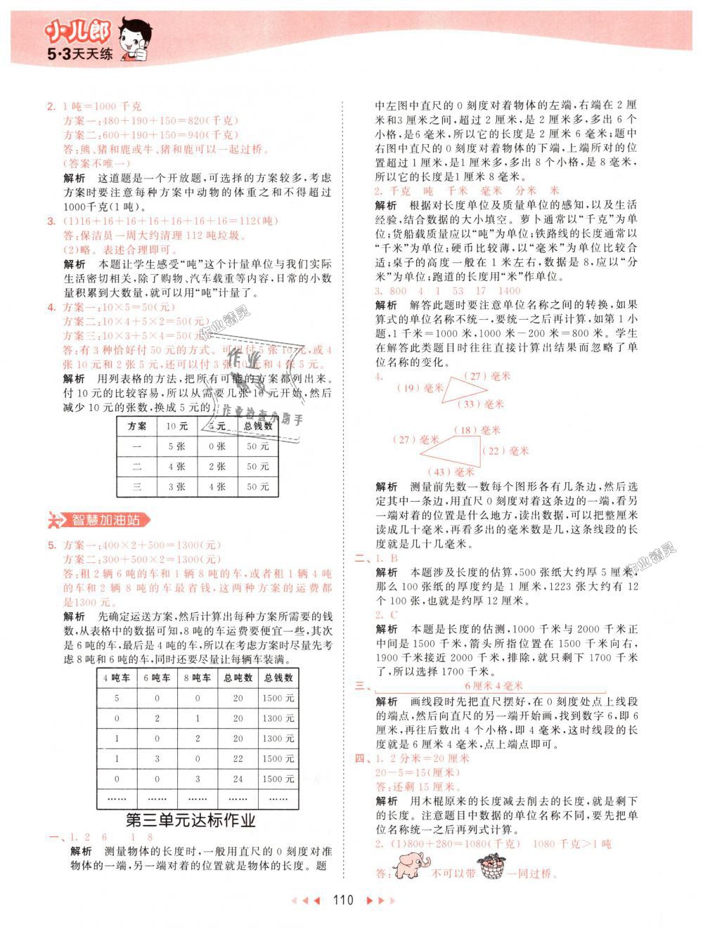 2018年53天天練小學(xué)數(shù)學(xué)三年級(jí)上冊(cè)人教版 第10頁(yè)