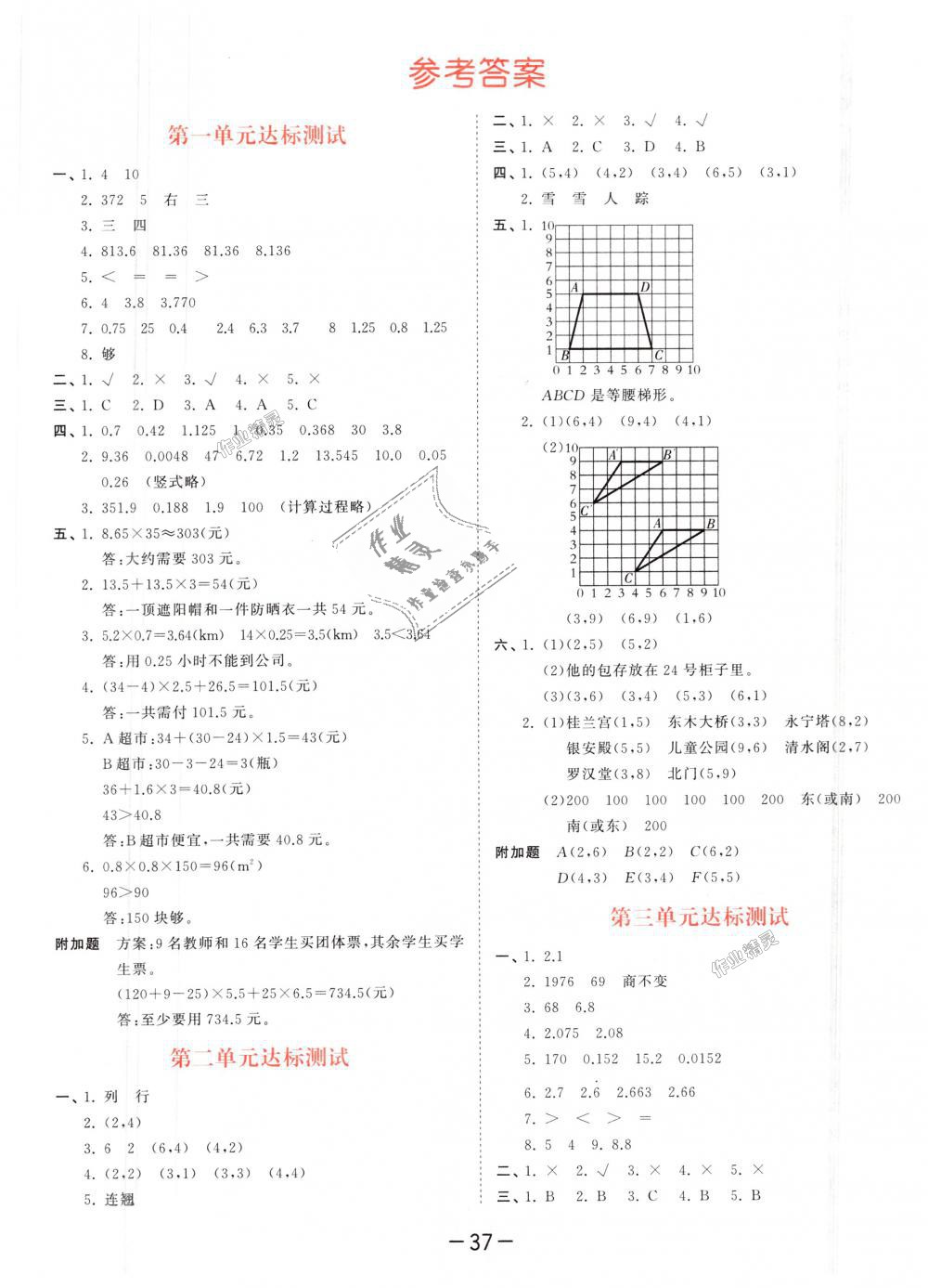 2018年53天天練小學(xué)數(shù)學(xué)五年級(jí)上冊(cè)人教版 第41頁(yè)