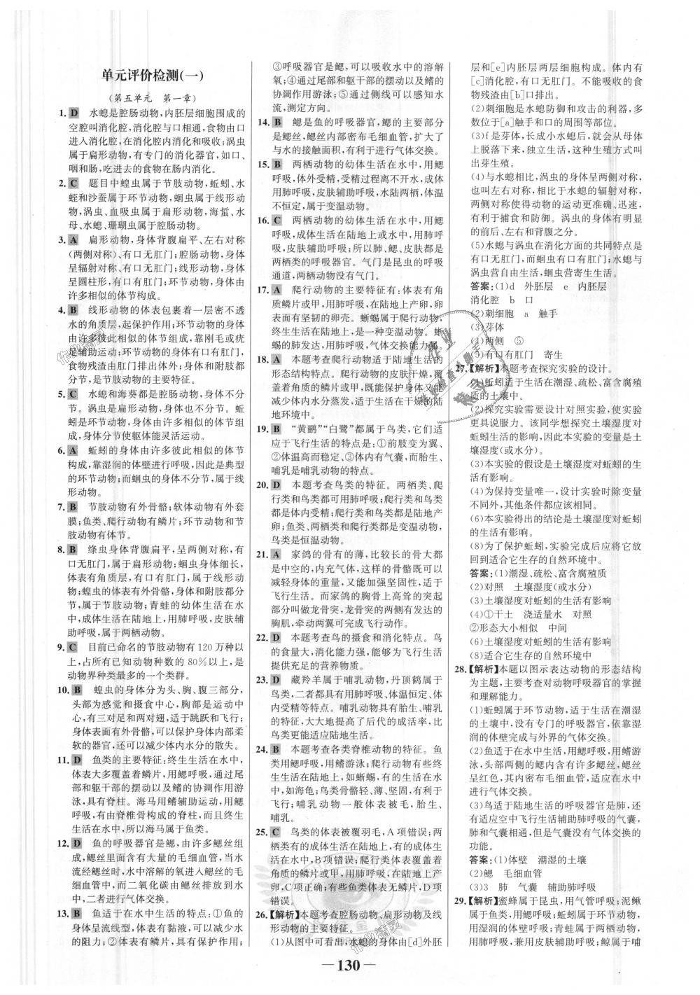 2018年世紀(jì)金榜金榜學(xué)案八年級生物上冊人教版 第22頁