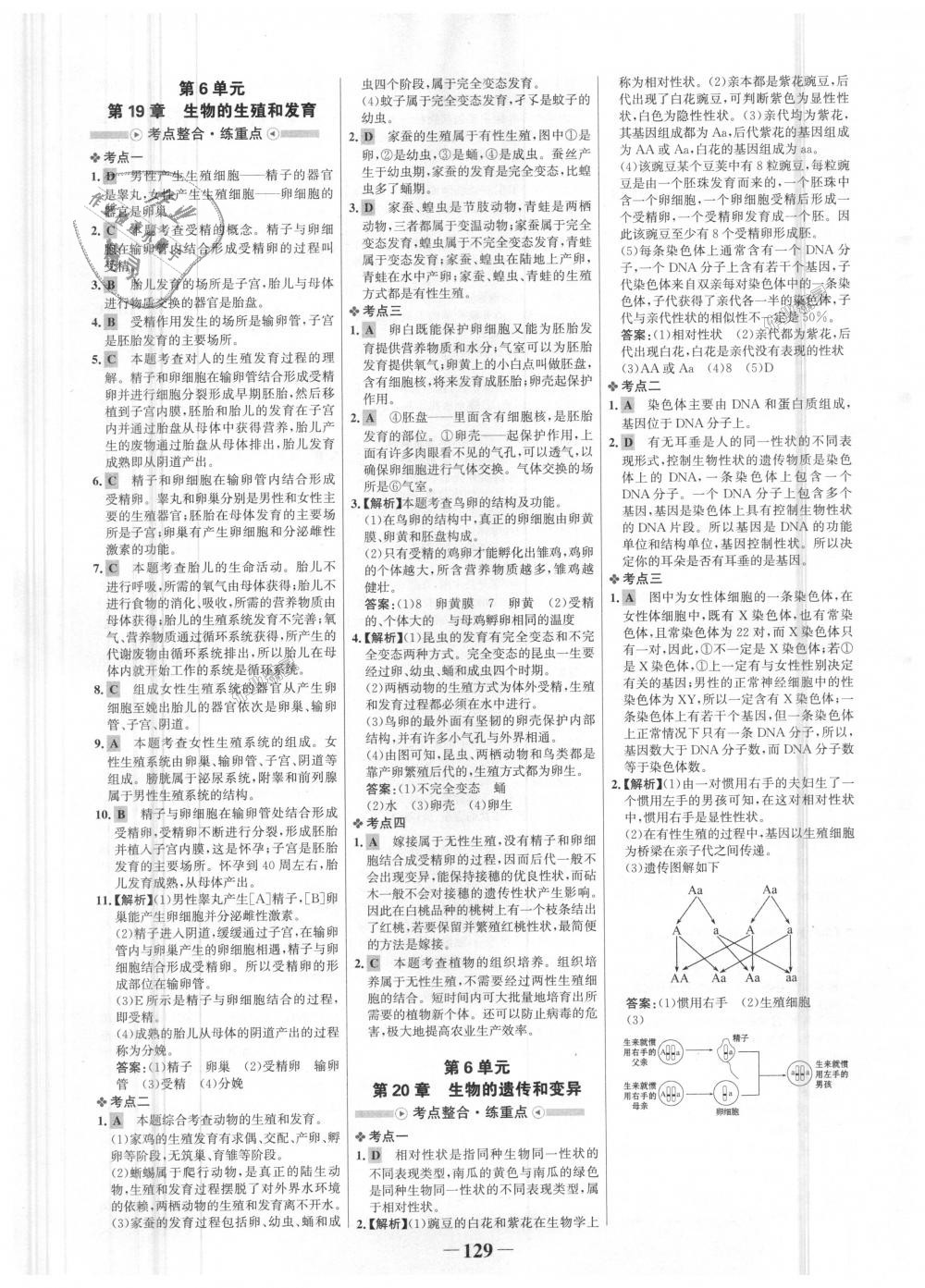 2018年世紀(jì)金榜金榜學(xué)案八年級生物上冊北師大版 第21頁