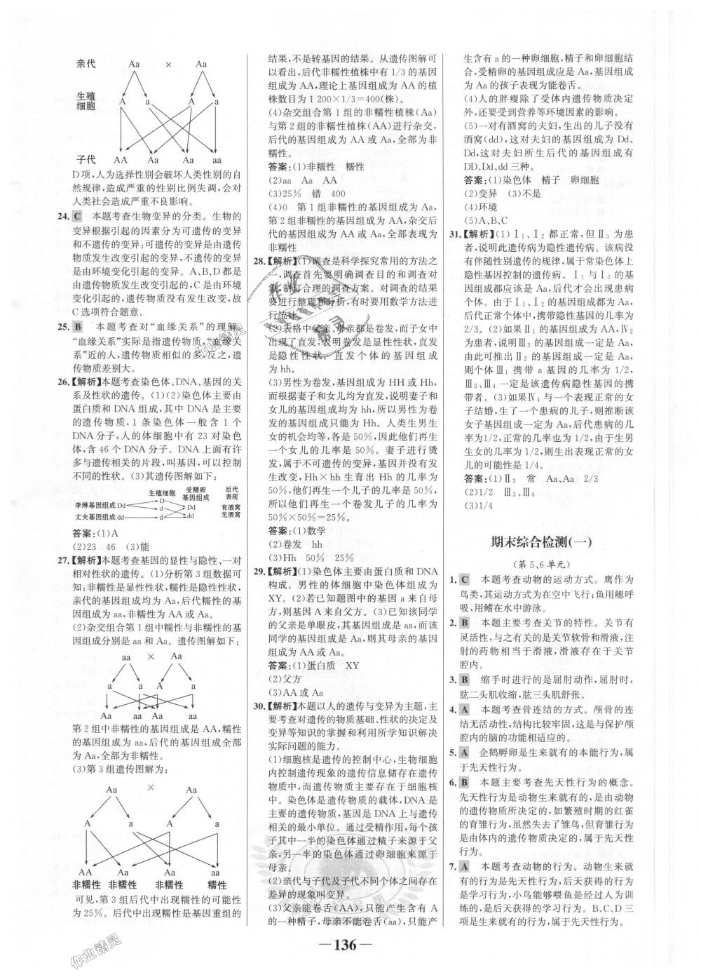 2018年世紀(jì)金榜金榜學(xué)案八年級(jí)生物上冊北師大版 第28頁