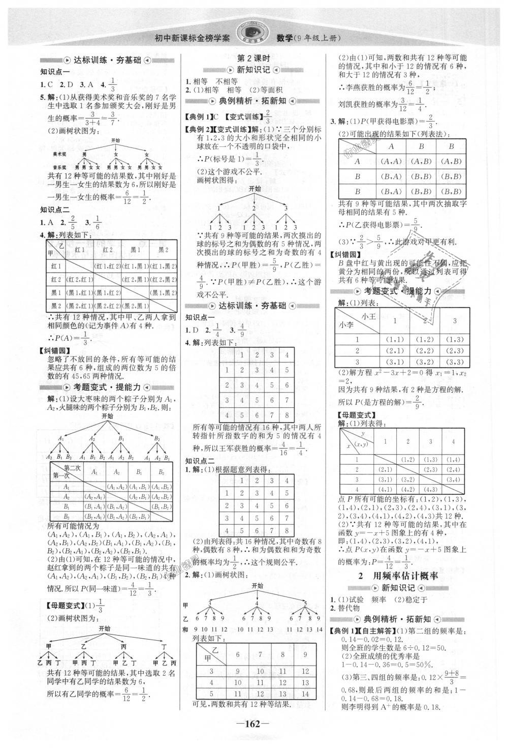 2018年世紀(jì)金榜金榜學(xué)案九年級數(shù)學(xué)上冊北師大版 第5頁