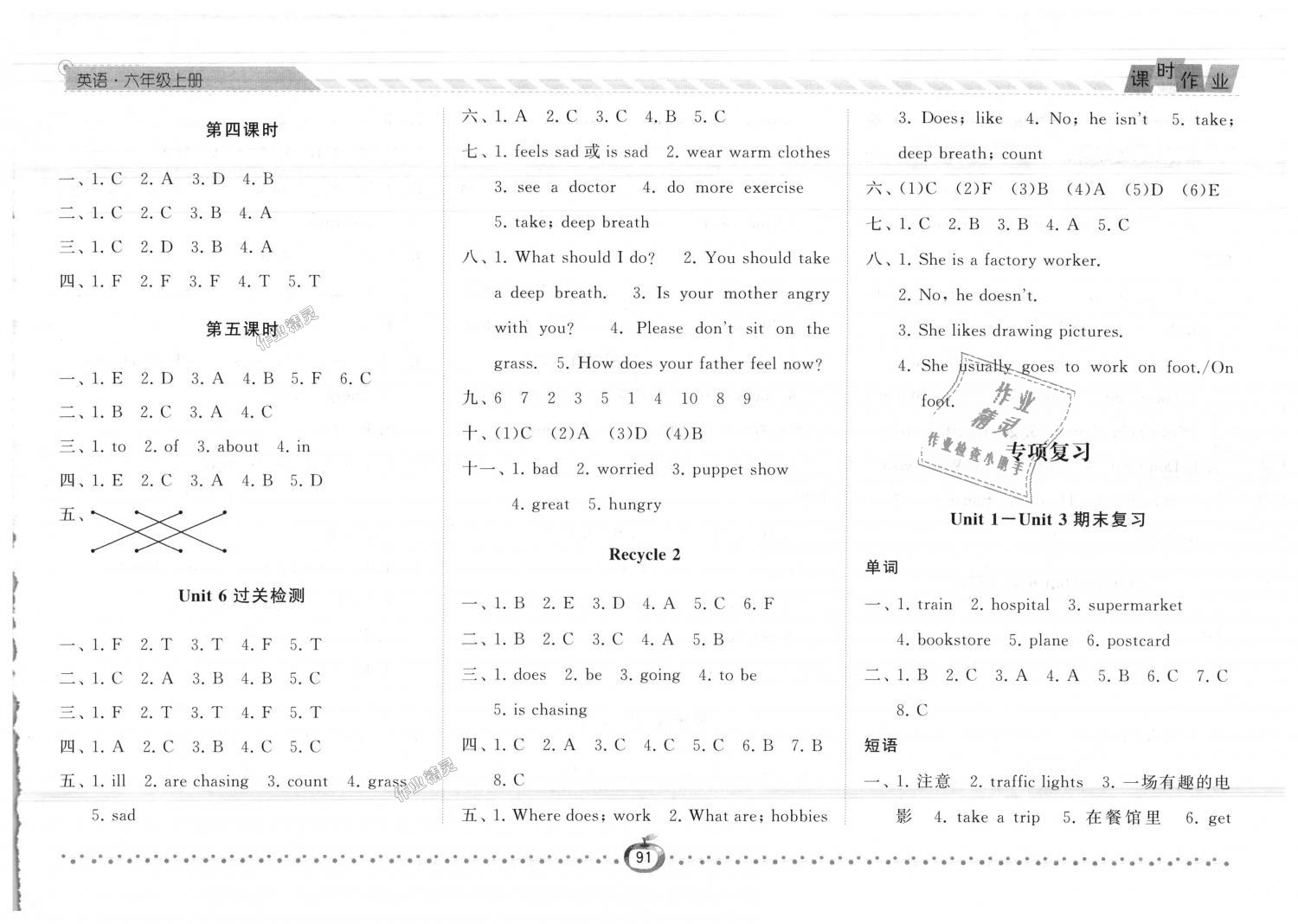 2018年经纶学典课时作业六年级英语上册人教版 第8页