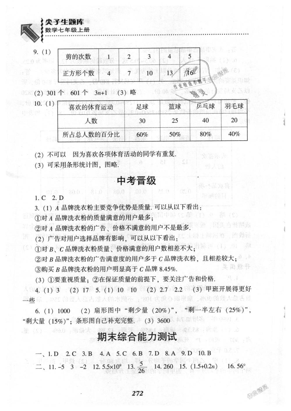 2018年尖子生題庫(kù)七年級(jí)數(shù)學(xué)上冊(cè)北師大版 第40頁