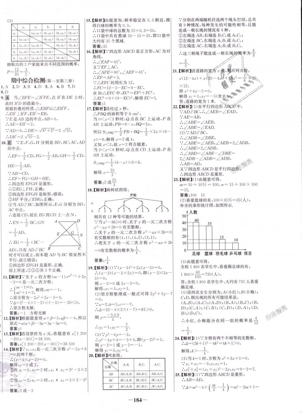 2018年世紀(jì)金榜百練百勝九年級(jí)數(shù)學(xué)上冊(cè)北師大版 第28頁(yè)