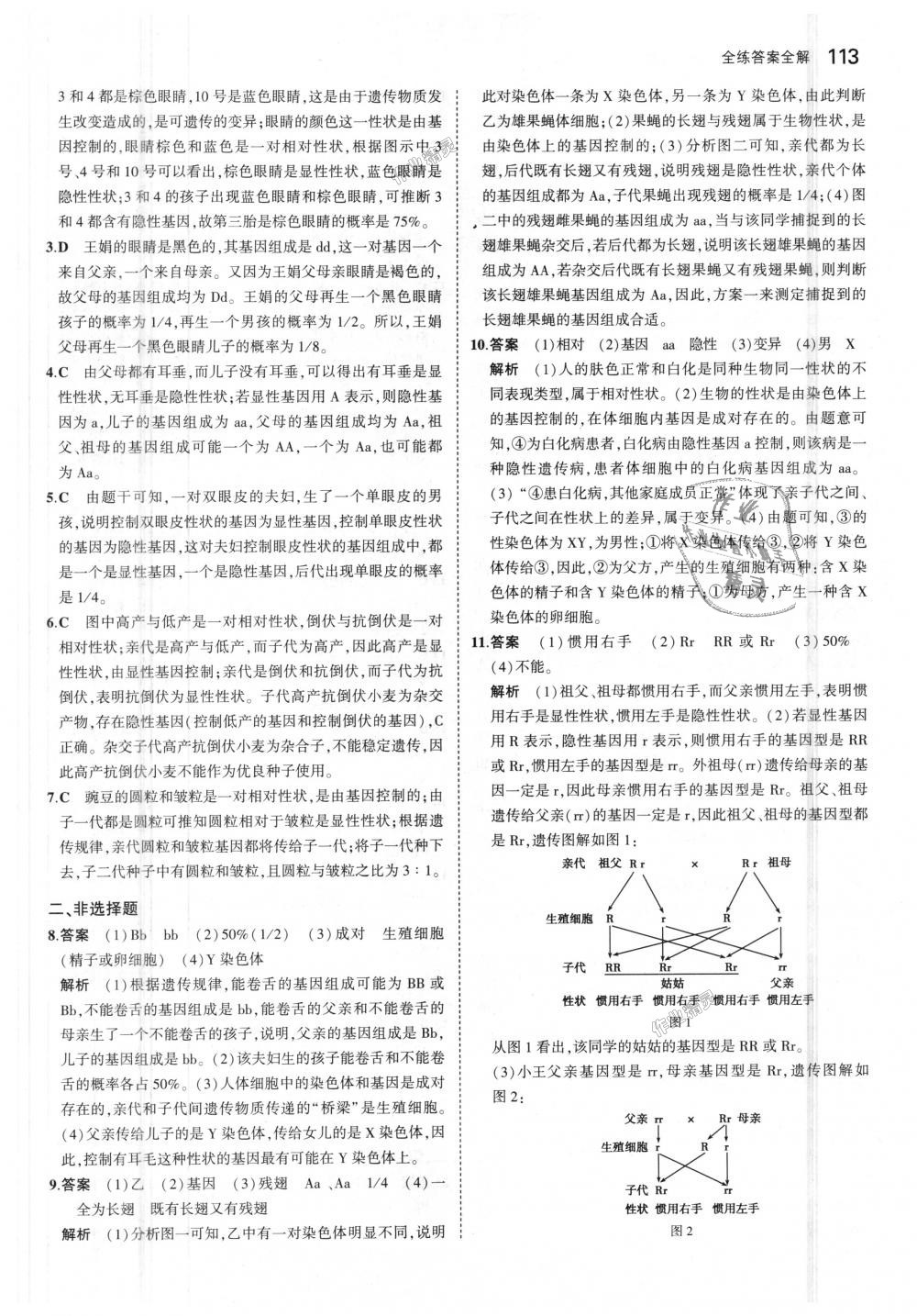 2018年5年中考3年模拟初中生物八年级上册北师大版 第30页