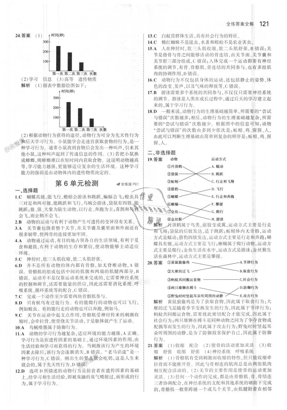 2018年5年中考3年模擬初中生物八年級上冊蘇教版 第22頁