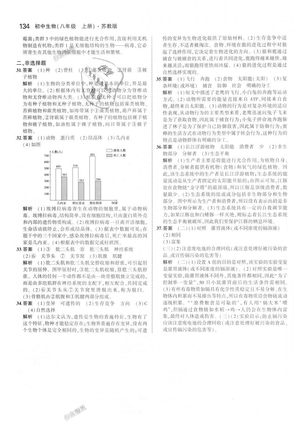 2018年5年中考3年模擬初中生物八年級(jí)上冊(cè)蘇教版 第35頁(yè)