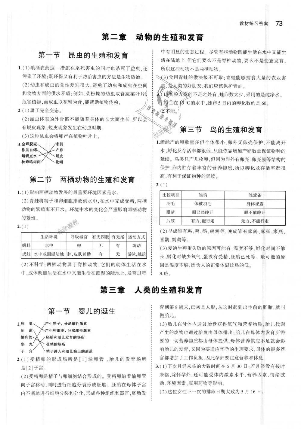 2018年5年中考3年模擬初中生物八年級上冊濟(jì)南版 第38頁