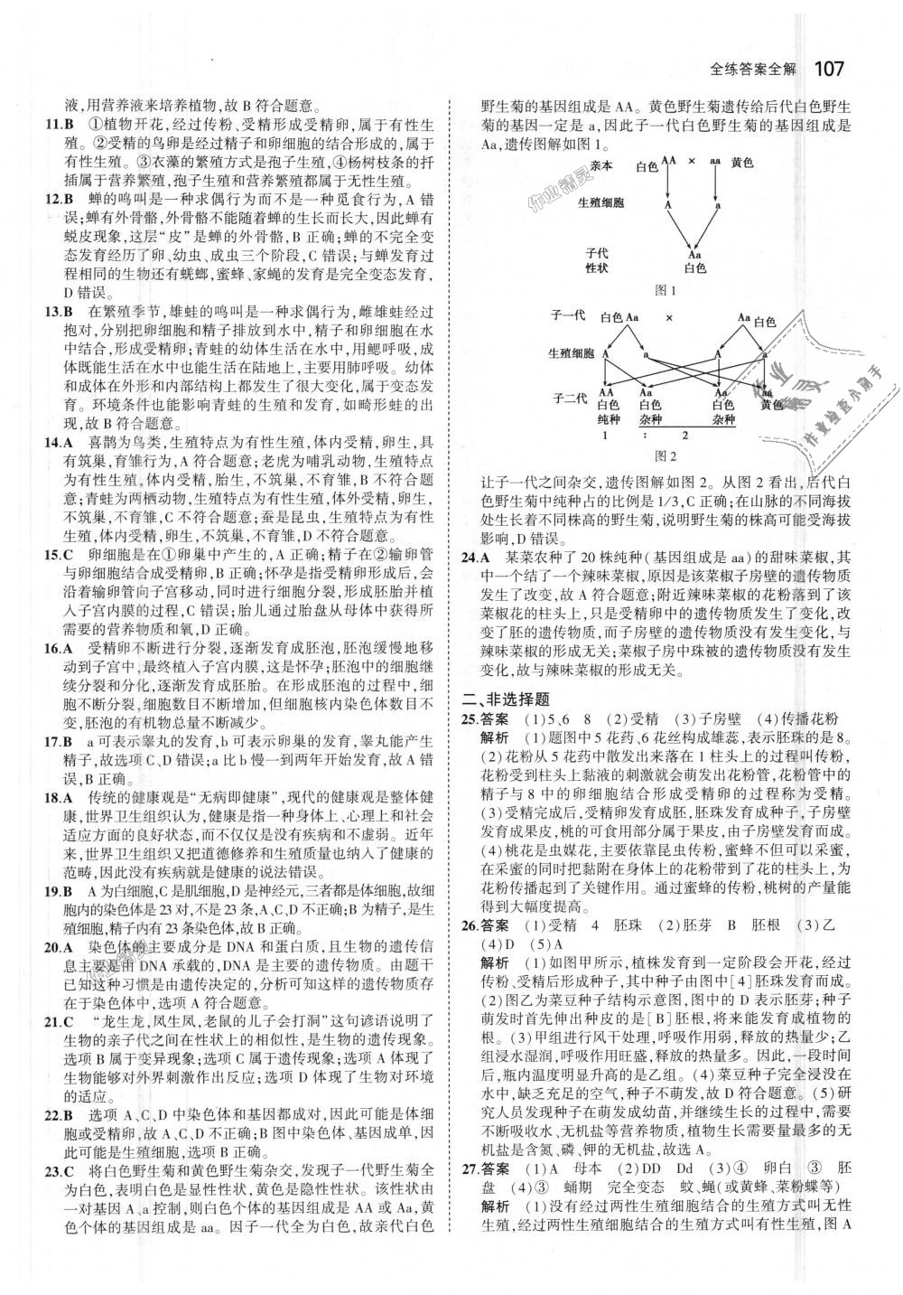 2018年5年中考3年模擬初中生物八年級上冊濟南版 第32頁